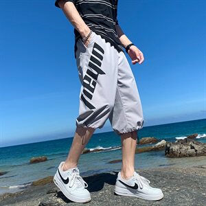 韩版ins休闲潮流七分裤男宽松大码7分裤中裤子221图片