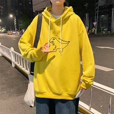 WY2040-P35加绒款-P40纯棉连帽卫衣男大码运动帽衫宽松薄外套男，男装卫衣，电商A040