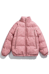 1PU皮复古做旧双侧金属拉链大码M-5XL加棉棉衣男MY77092P130控198图片