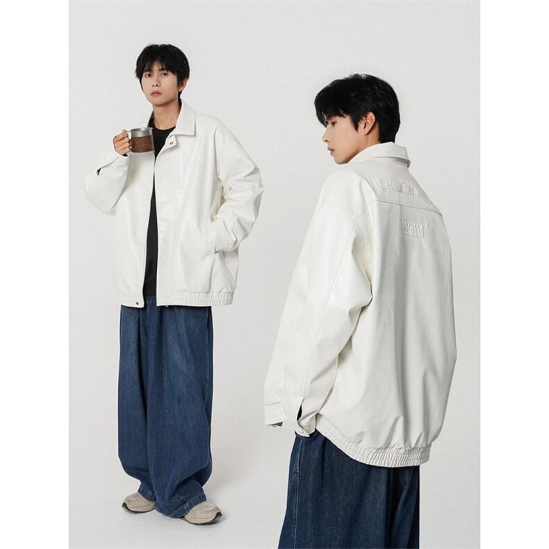 B225-W8634-P126-X158----50TC50PU--双面钢印纯色皮衣棉服,男装皮衣,电商B225
