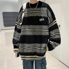 美式圆领毛衣男慵懒风休闲针织衫M53P43，男装针织衫/毛衣，星座1116-2