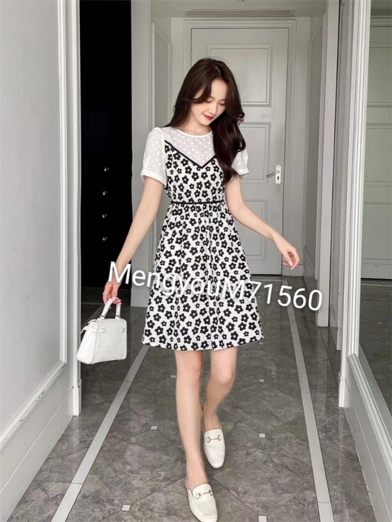 拼接连衣。，其它，梦由