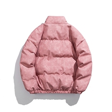 白底PU皮复古做旧双侧金属拉链设计夹克式棉衣男MY77092P130控198，男装夹克，星座226-1