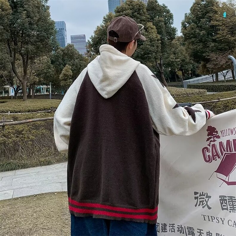 美式街头设计感圆领毛衣男慵懒风休闲针织衫MY187P60,男装针织衫/毛衣,星座1116-2