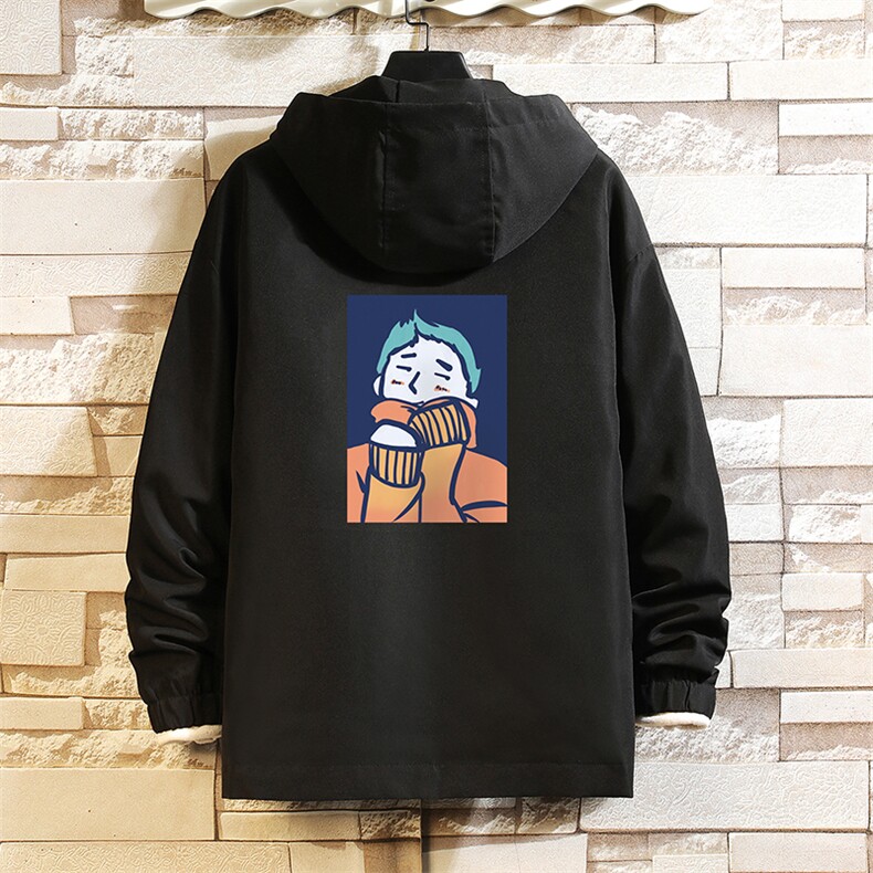 JK65042-P45连帽夹克男大码胖子棒球服上衣外套砖墙挂拍,男装夹克,电商A040A