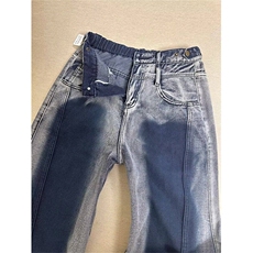 龙叨叨新款牛仔裤男潮复古美式百搭宽松弯刀休闲阔腿裤L11455-P52，男装牛仔裤，星座1008