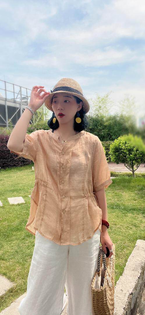 纯苎连衣裙小衫裤子裙子衬衣 时尚风 风淑女风休闲风，女装连衣裙，川哲