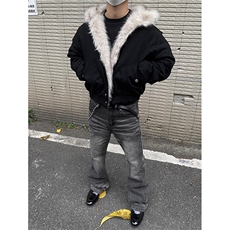 现货高品质美式高街冬季重磅硬挺短款座山雕毛领棉衣男女加厚外套，男装棉衣，电商A443