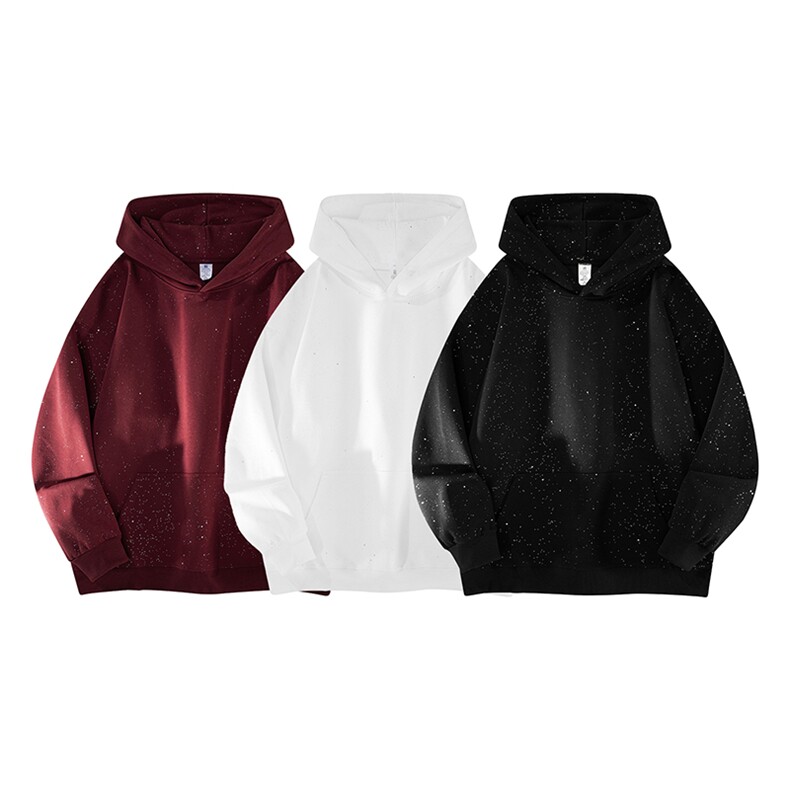 抖音得物高品质二开美式高街重磅满天星烫钻工艺连帽卫衣外套CM10，女装短外套，电商A486-1