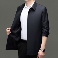 HY88603男士中长款羊毛精品行政夹克风衣外套商场品质，男装风衣，钱塘207-1