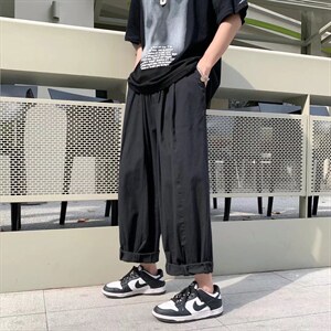男夏季运动裤九分裤宽松型K2977P35图片