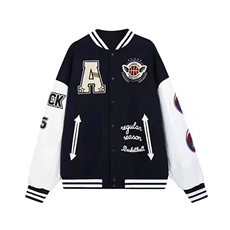 棒球服棉服少女秋冬初中高中学生夹棉美式棉衣外套218-8JK3326P60，男装棉衣，星座218-8