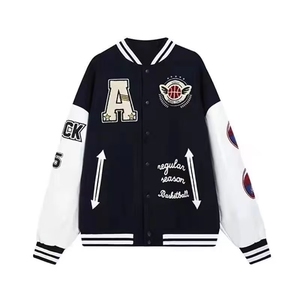 棒球服棉服少女秋冬初中高中学生夹棉美式棉衣外套218-8JK3326P60图片