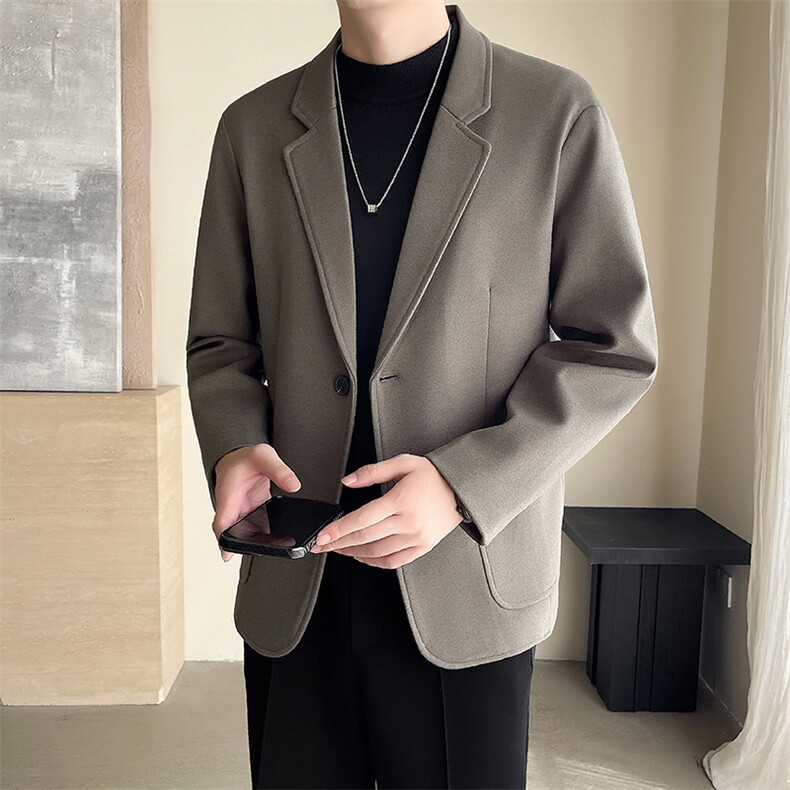 轻熟风~2025秋冬休闲呢子西装外套F850/P125,男装西服套装,电商B331