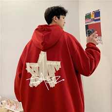 ！重磅大码M-4XL得物品质加厚连帽卫衣RH6238-特P35加绒42，男装卫衣，星座610B-1
