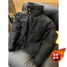 网图有货短款立领工装廓形棉服冬季轻骑兵棉衣男A201-P95，男装棉衣，星座1505