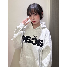 5388-P55原版刺绣袖子拉链口袋袖窿口袋压线休闲卫衣薄款，女装卫衣/绒衫，星座617A-2