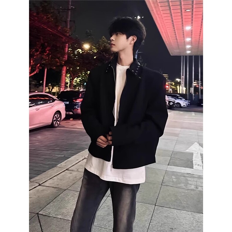 短款垫肩外套男高级感美式行政夹克513AJK2608特P55,男装夹克,星座513A