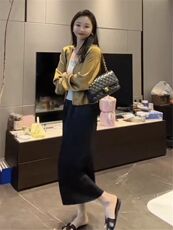 复古外穿v领衬衫外套女新款宽松遮肉开衫短外套上衣，女装蕾丝衫/雪纺衫，思沃羊绒