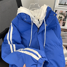 F64-P802024新款休闲面包服男款冬季美式潮牌假两件连帽棉衣，男装棉衣，星座512-6