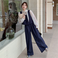 【大货】Q2501P175K248仿牛仔三件套[2D113]，女装套装/套裙，2D113