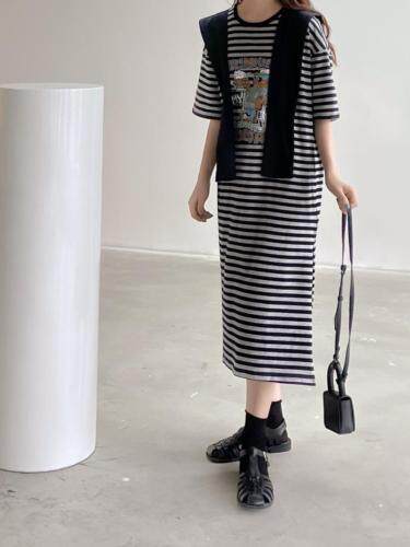 两件套长板Ｔ，女装，左维