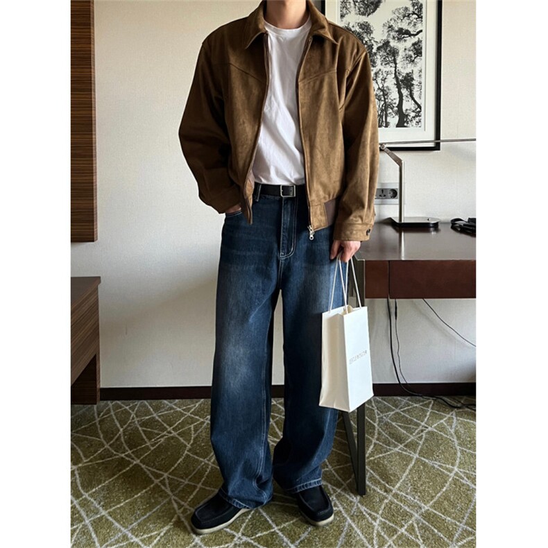 1005-1-FW033-P88控138秋季韩版复古麂皮绒夹克外套,男装夹克,星座1005-1