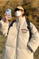 港风秋冬新款保暖立领宽松棉服外套男美潮MY62056P95控118，男装棉衣，电商A268A