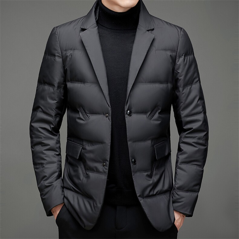 BAMJ-6037钱塘2020-2中年男士秋冬季厚款羽绒服休闲简约外套P173,男装羽绒服,钱塘207-2