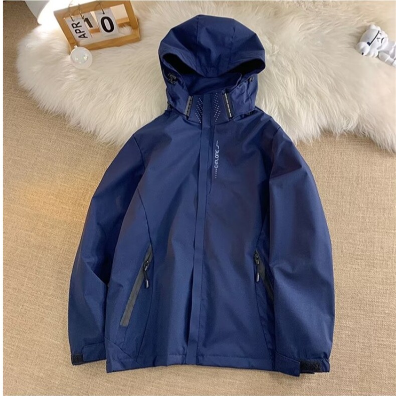 美式冲锋衣外套男秋季连帽户外宽松登山防水机能风上衣J10/P55,男装夹克,星座506B