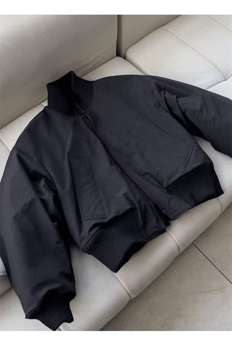 美式短款廓形飞行服棉服冬季保暖痞帅高级感立领棉衣外套1034P85,男装棉衣,电商D256-2(原A064-2)