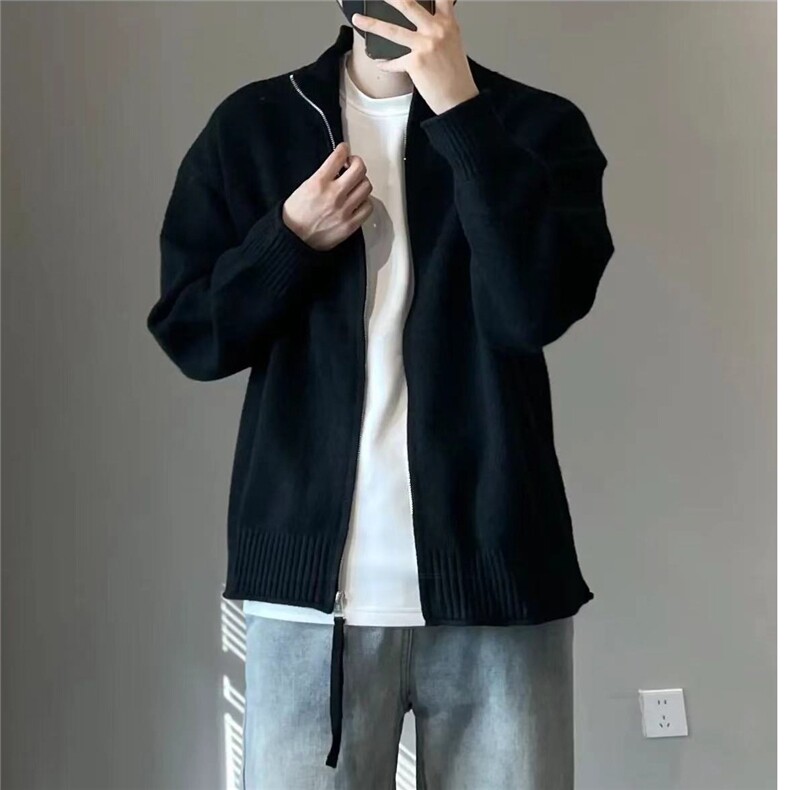 立领针织开衫外套男士春秋冬季2025新款慵懒风外穿宽松休闲毛衣潮，男装针织衫/毛衣，星座1210-1