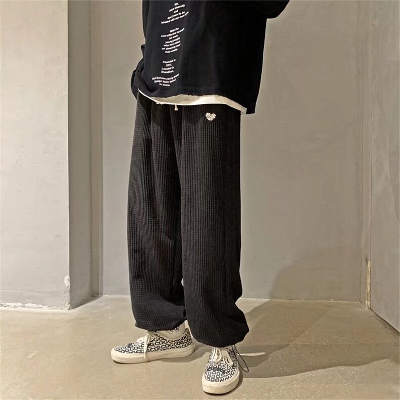 灯芯绒裤子男秋冬潮流韩版宽松哈伦裤K515P35，男装休闲裤，星座1116-2