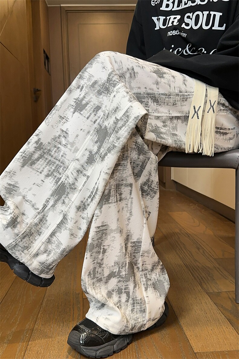 2025秋季新款内景复合灯芯绒印花长裤M-5XLHK25833-特P25,男装休闲裤,电商A022