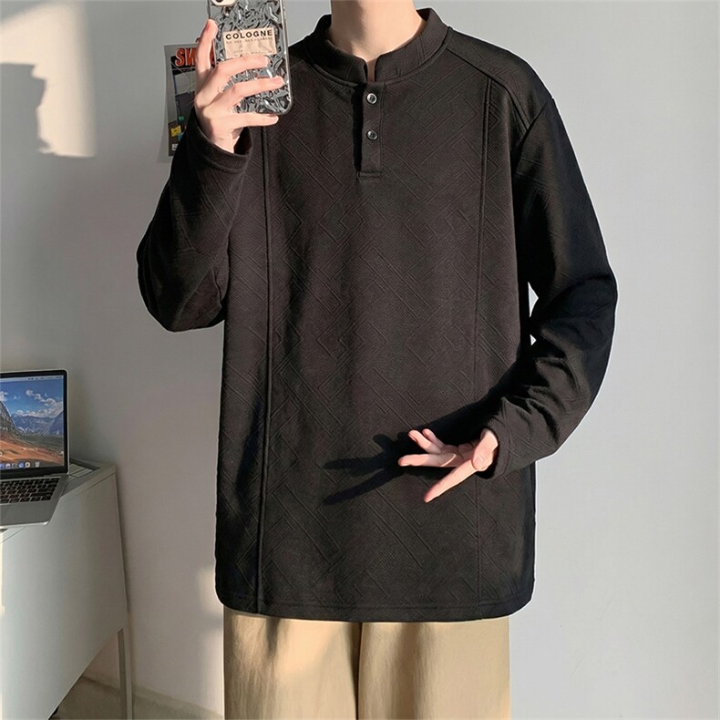亨利领加绒卫衣【现货】C403A-NK2500JR-特P26常规-特P19,男装卫衣,电商C403A