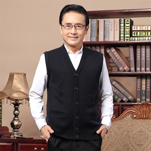 春秋季2023新款男毛衣开衫加厚针织衫外套老年人爷爷加绒毛衫男装图片