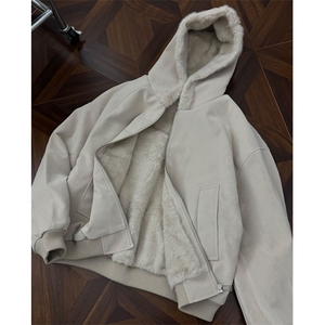 复古座山雕PU皮毛领情侣棉服男冬季款棉衣外套版棉袄 M6047图片