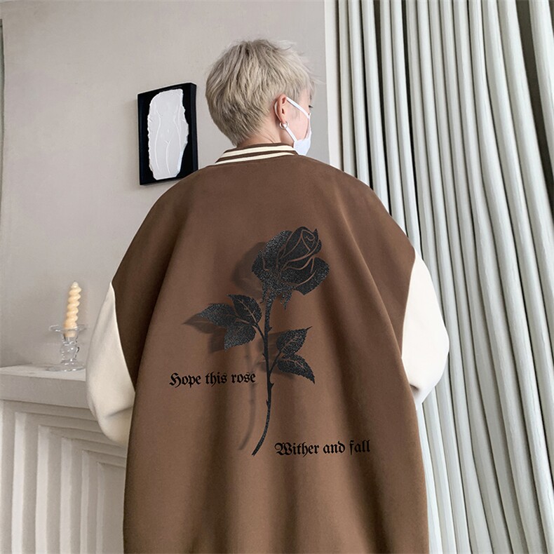 摇粒绒棒球服男大码开衫卫衣男夹克BF86279-P65,男装夹克,电商A040