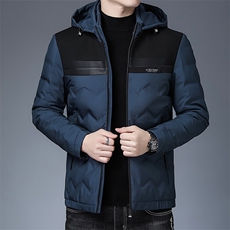 中年男士脱卸帽羽绒服常规款冬季休闲白鸭绒外套SFT92938-P350，男装羽绒服，电商B212（原钱塘6029）