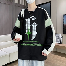 美式圆领卫衣男2026秋季潮牌情侣休闲百搭打底衫A436-W02-P45，男装T恤，电商A436