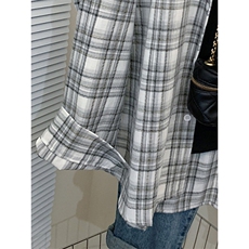 TC734-P45韩系复古慵懒风格子衬衫早秋新款气质休闲上衣外套，男装衬衫，星座617A-2