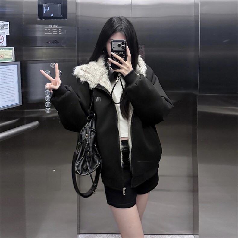 A582-P1082025冬季猫耳朵座山雕棉服棉衣上衣保暖麂皮绒,男装棉衣,星座911