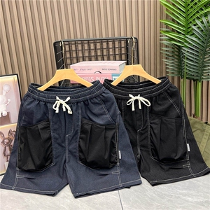 大口袋工装短裤男休闲宽松速干五分裤夏季痞帅气牛仔裤MS3008P53