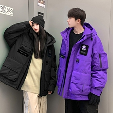冬季新款90绒冲锋羽绒服连帽情侣潮牌外套男女D5164-TP150328，男装羽绒服，电商A102