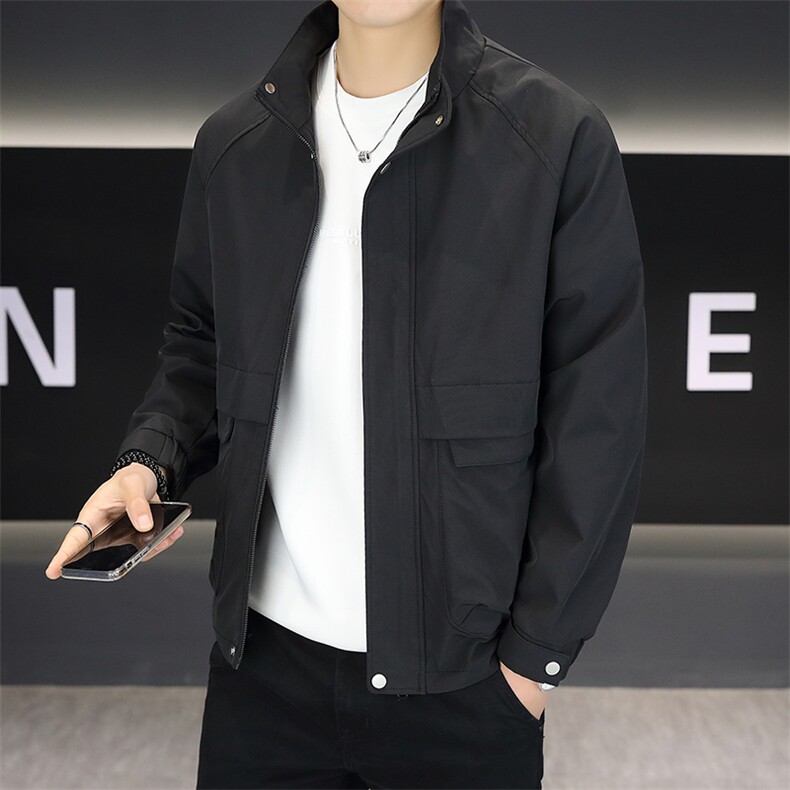 店主风夹克外套男春秋休闲百搭时尚立领男士夹克N7938-P75,男装夹克,星座310B-3