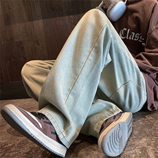 时尚风格潮流百搭时潮高街牛仔裤不加绒K392TP35加绒K392JRTP45，男装休闲裤，电商A102B
