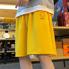 MK37072-P15冰丝短裤男士大码宽松休闲五分裤男运动中裤港风，男装休闲裤，电商A040