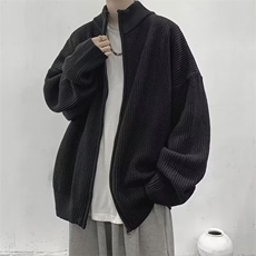2024开衫拉链毛衣外套立领男女秋冬慵懒高级休闲宽松高领情侣，男装针织衫/毛衣，星座218-1（原230）