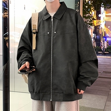 翻领夹克男2024秋新款潮复古宽松休闲外套A436-2377-P90，男装夹克，电商A436