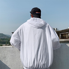 港风情侣刺绣防晒衣服圈圈夏季超薄连帽夹克外套冲锋衣JK15-特P35，男装防晒衣，星座216(原A116)